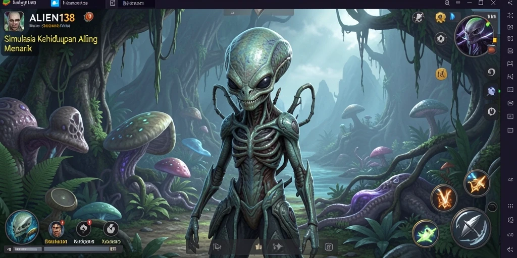 Screenshot ALIEN138 menampilkan gameplay simulasi yang mendebarkan dan grafis menawan.