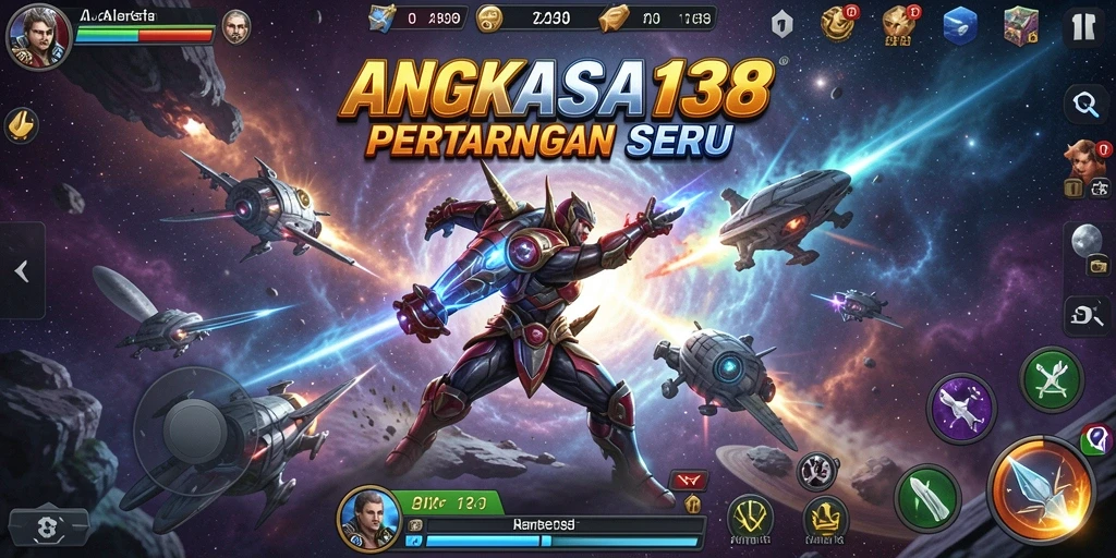 Screenshot dari gameplay intens ANGKASA138 di medan pertempuran