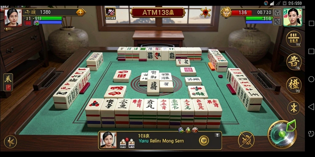 Screenshot utama dari gameplay Mahjong ATM138 yang menarik.