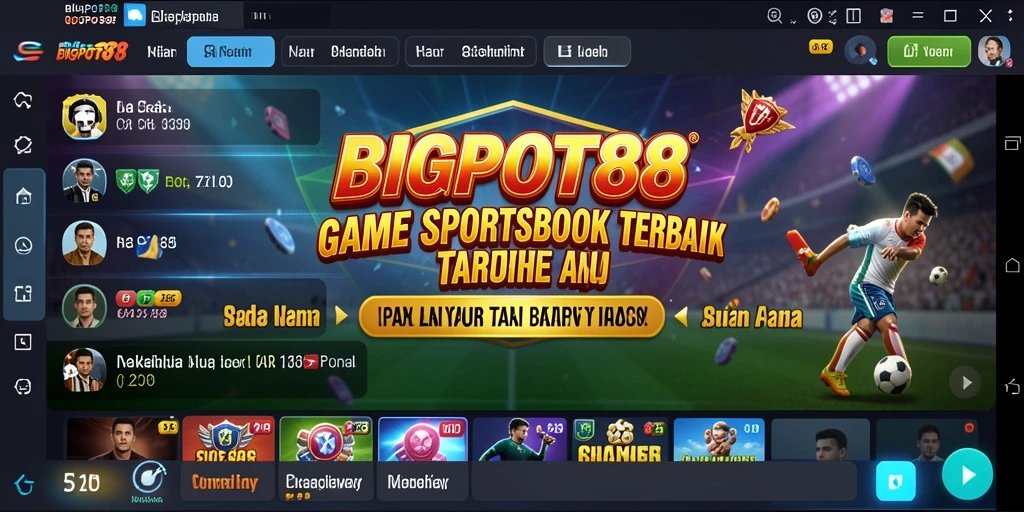 Tampilan gameplay menarik di aplikasi Sportsbook BIGPOT88.
