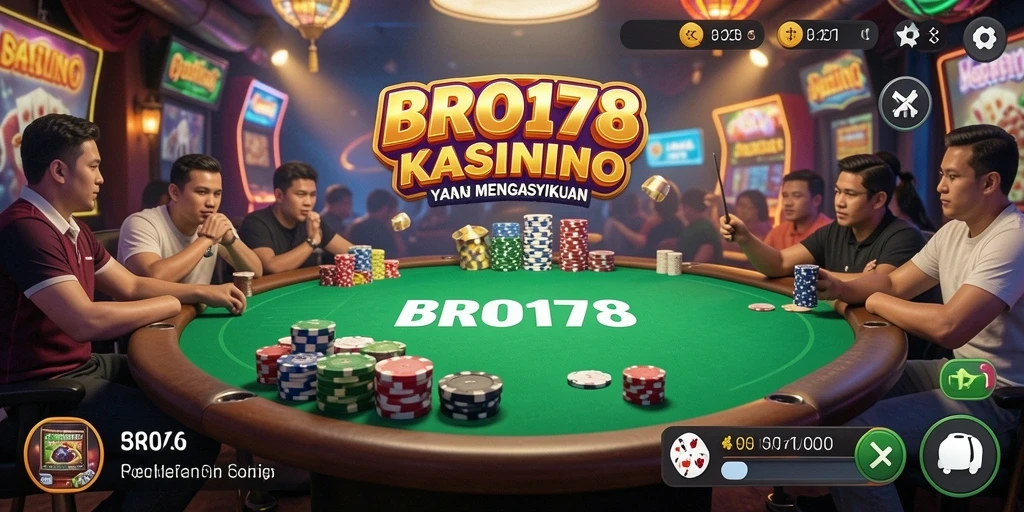 Screenshot utama BRO178 menunjukkan gameplay Kasino yang menarik dan interaktif.