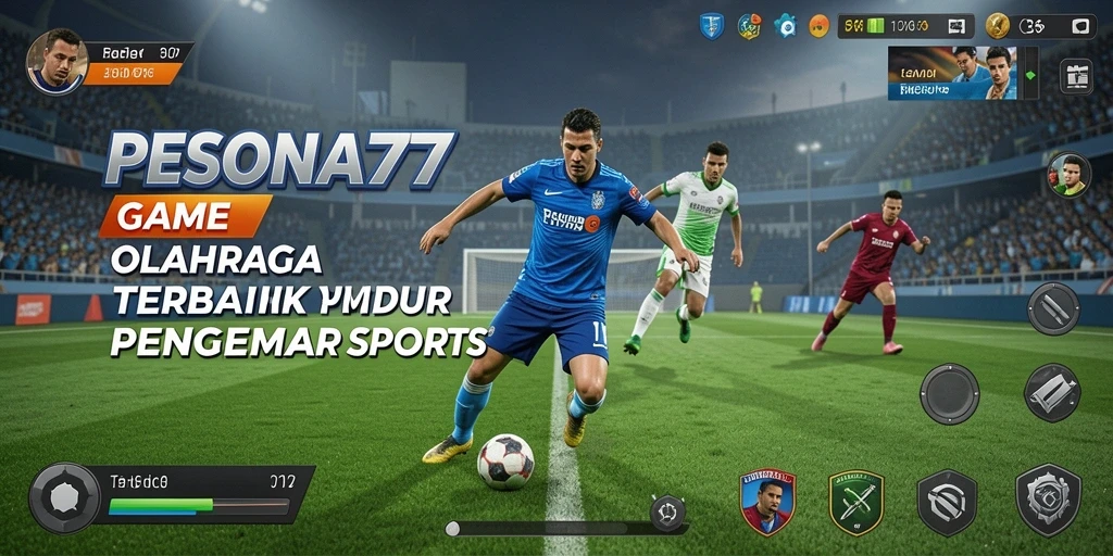 Screenshot menunjukkan aksi seru dalam permainan olahraga PESONA77.