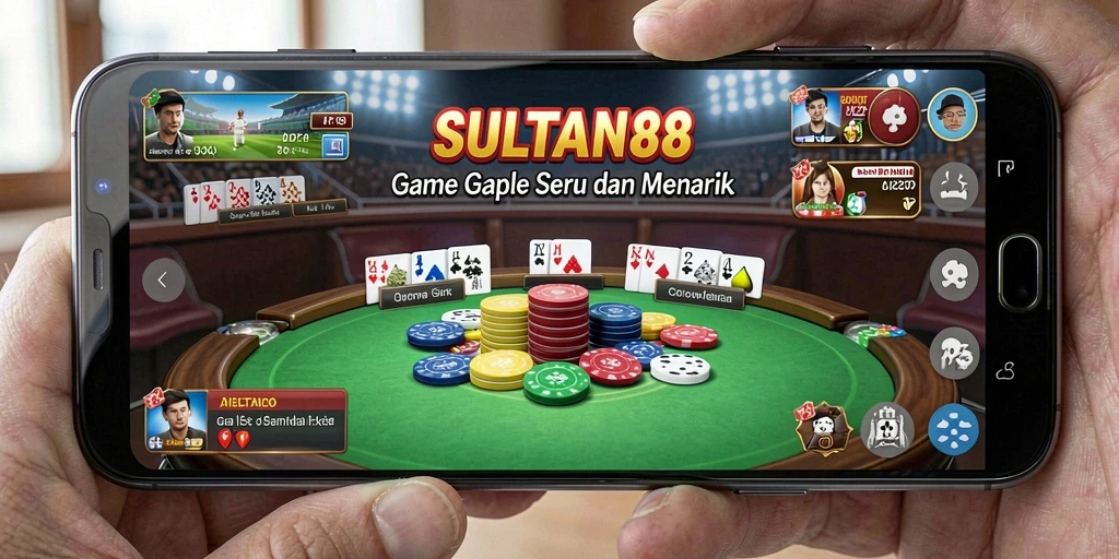 Tampilan seru gameplay Gaple di SULTAN88 saat bermain.