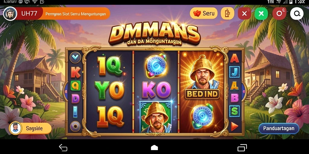 Tampilan gameplay UH77 yang menarik dalam genre Slot.